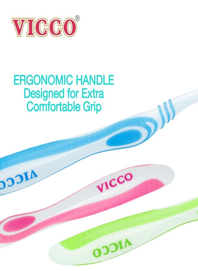 VICCO Oral Care, Senso Gentle Care Sensitive Toothbrush, Pack of 4, Set of 2, Softer & Slimmer Bristles - Image 5