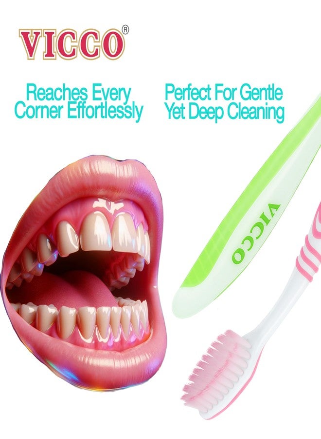 VICCO Oral Care, Senso Gentle Care Sensitive Toothbrush, Pack of 4, Set of 2, Softer & Slimmer Bristles - Image 4