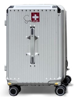 SWISSCASE Hardshell Suitcase, 28-Inches, Lightweight PC Luggage with Double Spinner Wheels, BTL-A001 White  - Image 1