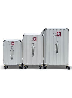 SWISSCASE Hardshell Suitcase, 28-Inches, Lightweight PC Luggage with Double Spinner Wheels, BTL-A001 White  - Image 4