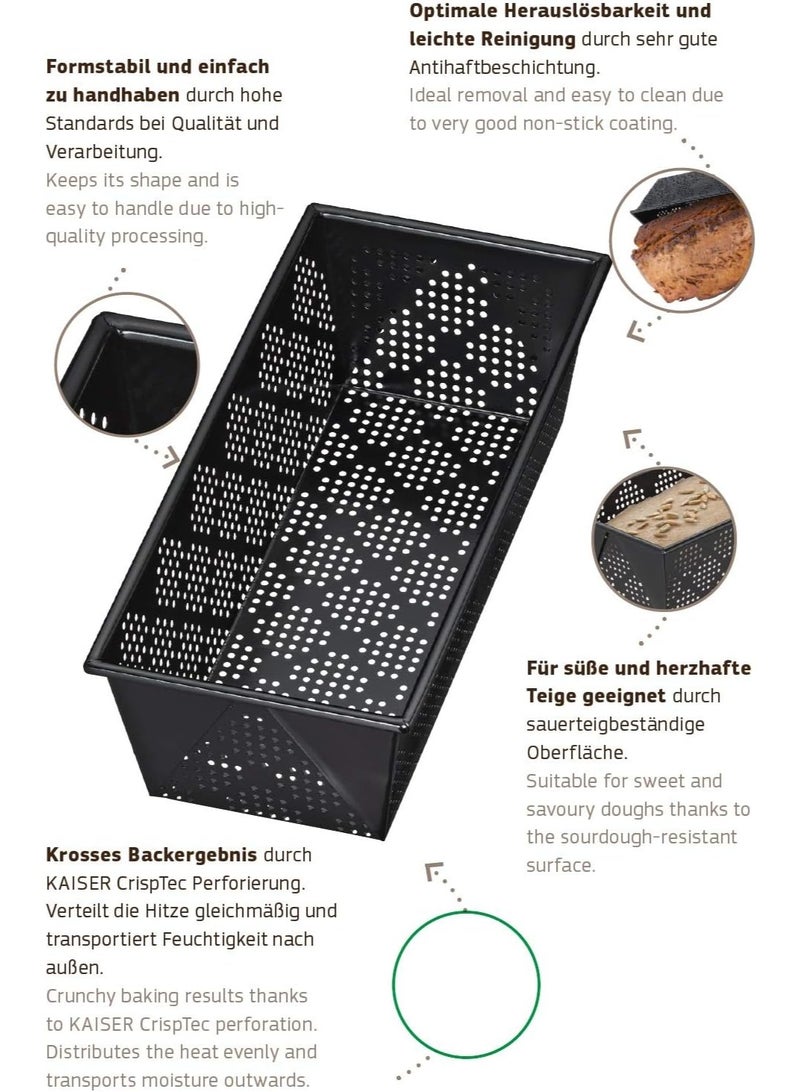 كايزر صينية خبز مثقبة من إنسبيريشن، مقاس 25 سم، لون أسود - Image 3