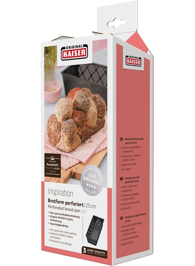 كايزر صينية خبز مثقبة من إنسبيريشن، مقاس 25 سم، لون أسود - Image 1