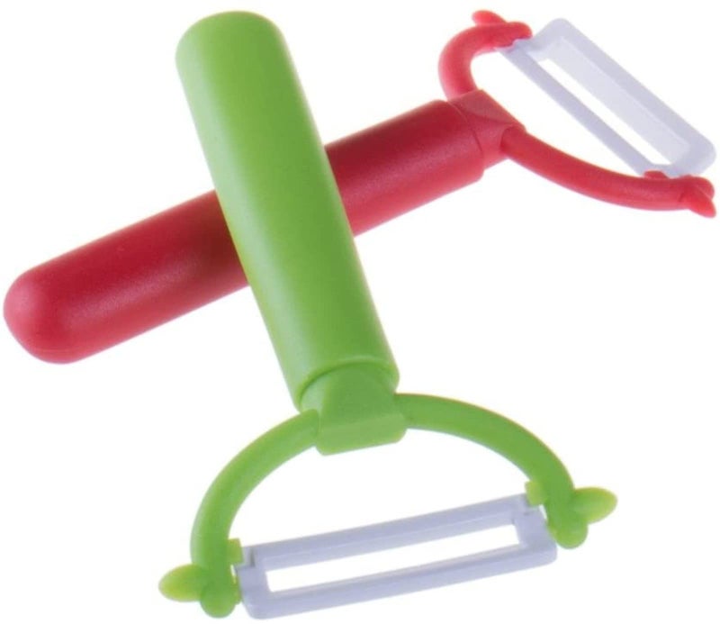 Zittop 2 Premium Ceramic Blade Vegetable Peelers for Carrot Potato Zucchini Cucumbers Veggie Slicing Shave Hard Cheese Easily Thick Noodles Fun Curls