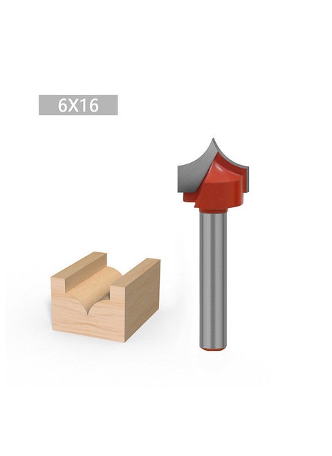 Router Bits Groove Point Cutting Round Edge 6mm Shank 16mm Blade Diameter for Woodworking Milling Cutter Tool