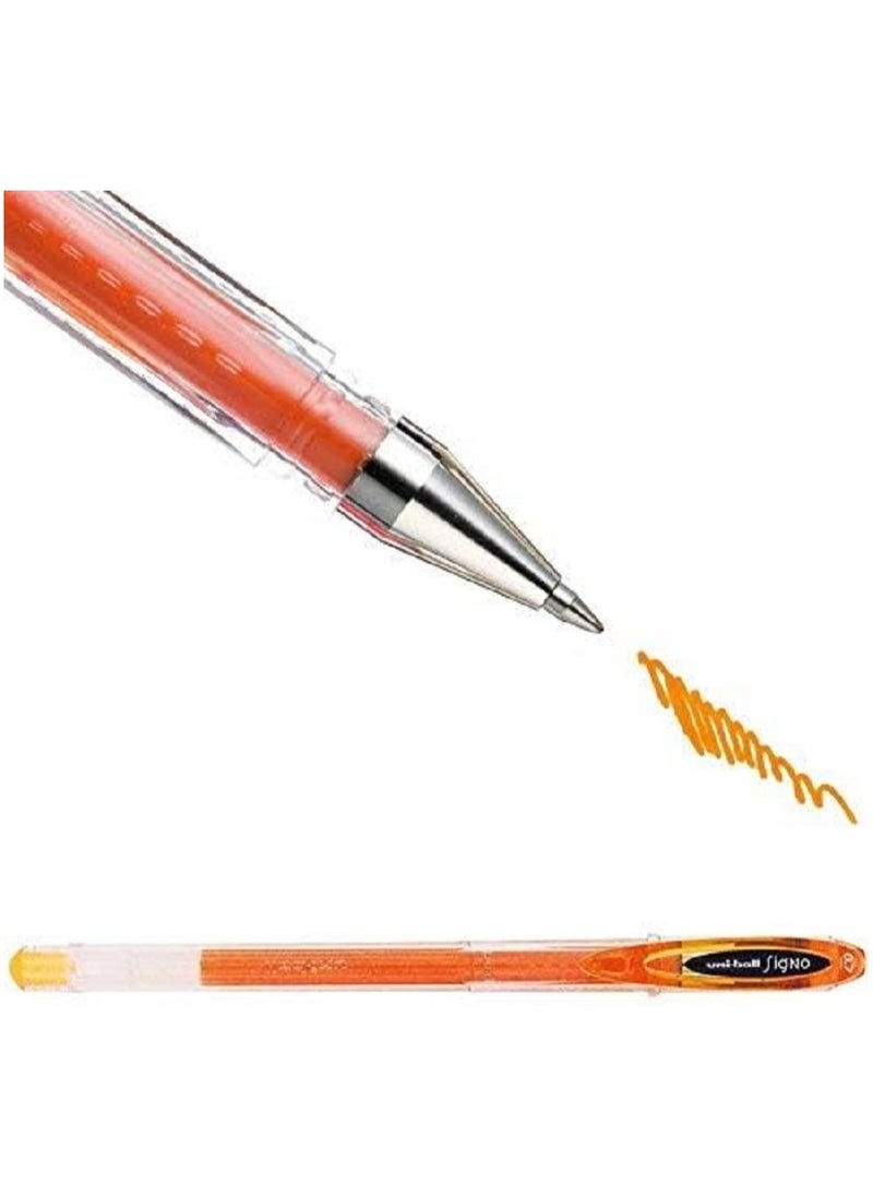 Uniball Uniball Signo Gel Ink Ballpoint Pen ,Orange  - Image 1
