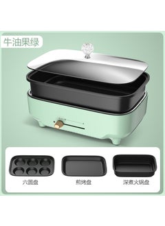 Factory direct supply new Korean household multifunctional electric cooker non-stick electric cooker split electric hot pot spot 2-3 people green cooking pot hot pot + baking tray + six discs 2-3 people green cooking pot hot pot + baking tray + six discs