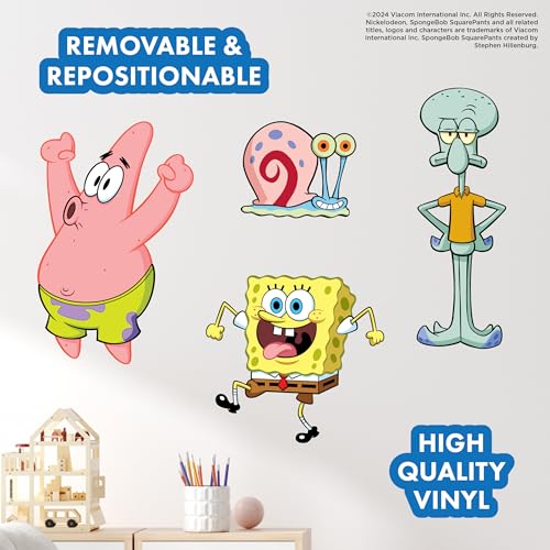 WALL PALZ Spongebob Squarepants Wall Decals Patrick Star Squidward Gary Vinyl Wall Sticker Bedroom Decorations Peel and Stick Room Decor - Image 3