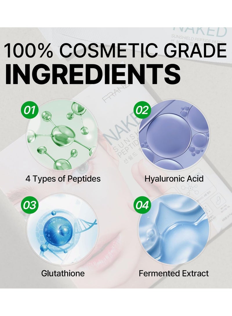 FRANZ UV Protection Peptide Sun Patches, Ultra-Thin Sunshield for Face, 4 Pairs (Regular Size), Anti-Aging & Skin Rejuvenation, Perfect for Outdoor Sports – Golf, Hiking, Driving, Korean Skincare - Image 5