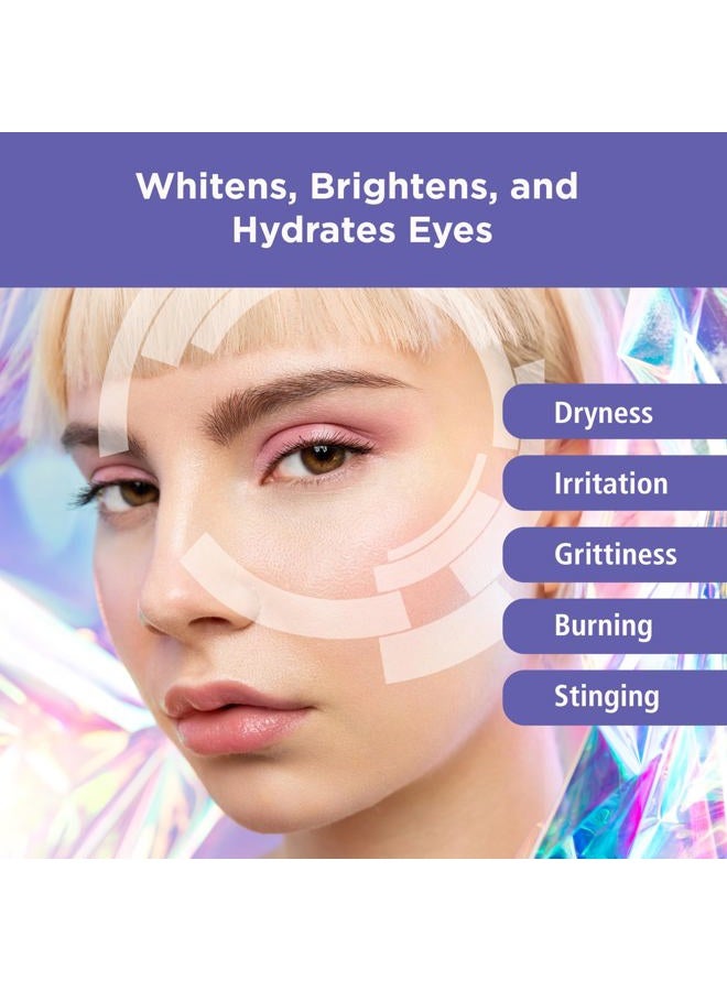 Rohto Optic Glow Whitening, Lubricant Eye Drops, Whitens, Brightens, and Hydrates Red Eyes, Fast-Acting Formula, Sterile Eye Drops, 0.4 fl oz Bottle  - Image 3