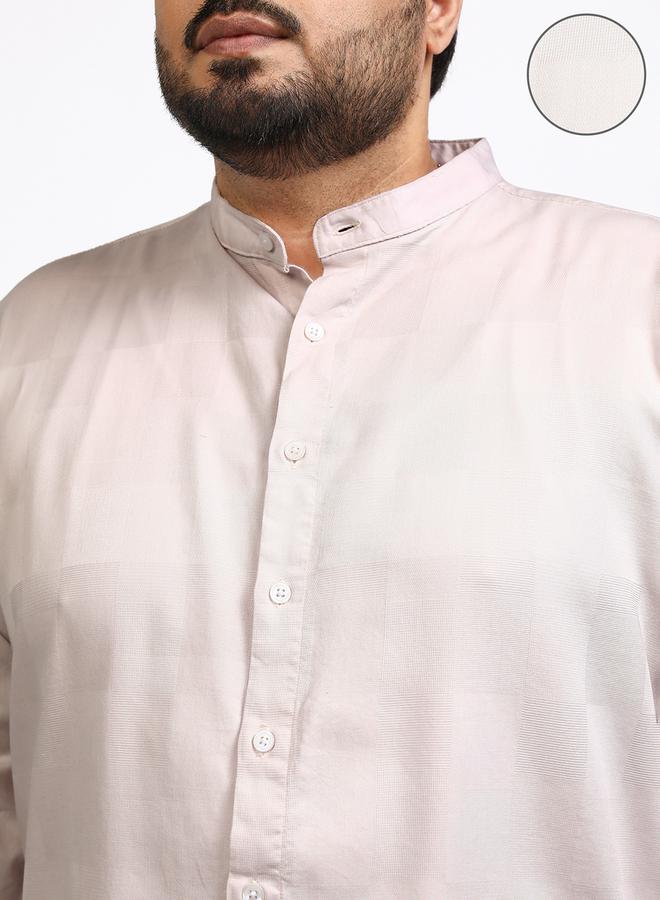 HIGHLANDER Plus Size Mandarin Collar Shirt - Image 5