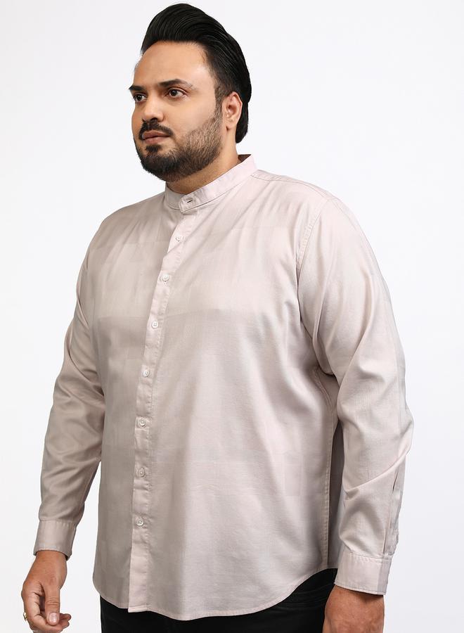 HIGHLANDER Plus Size Mandarin Collar Shirt - Image 4