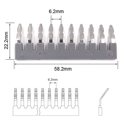 Erayco 10Pcs EB10-6 DIN Rail Terminal Block Press-Fit Jumper, Insert-Pull Bridging Matching UK-2.5B UK5N UDK4 UKK5 External Bridge Copper Jumpers 10 Pole - Image 3