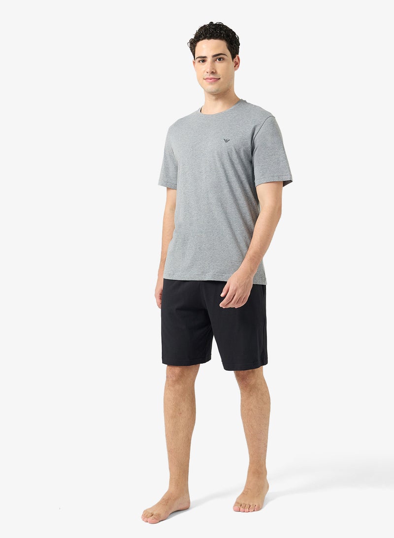 EMPORIO ARMANI Logo T-Shirt And Shorts Set - Image 5