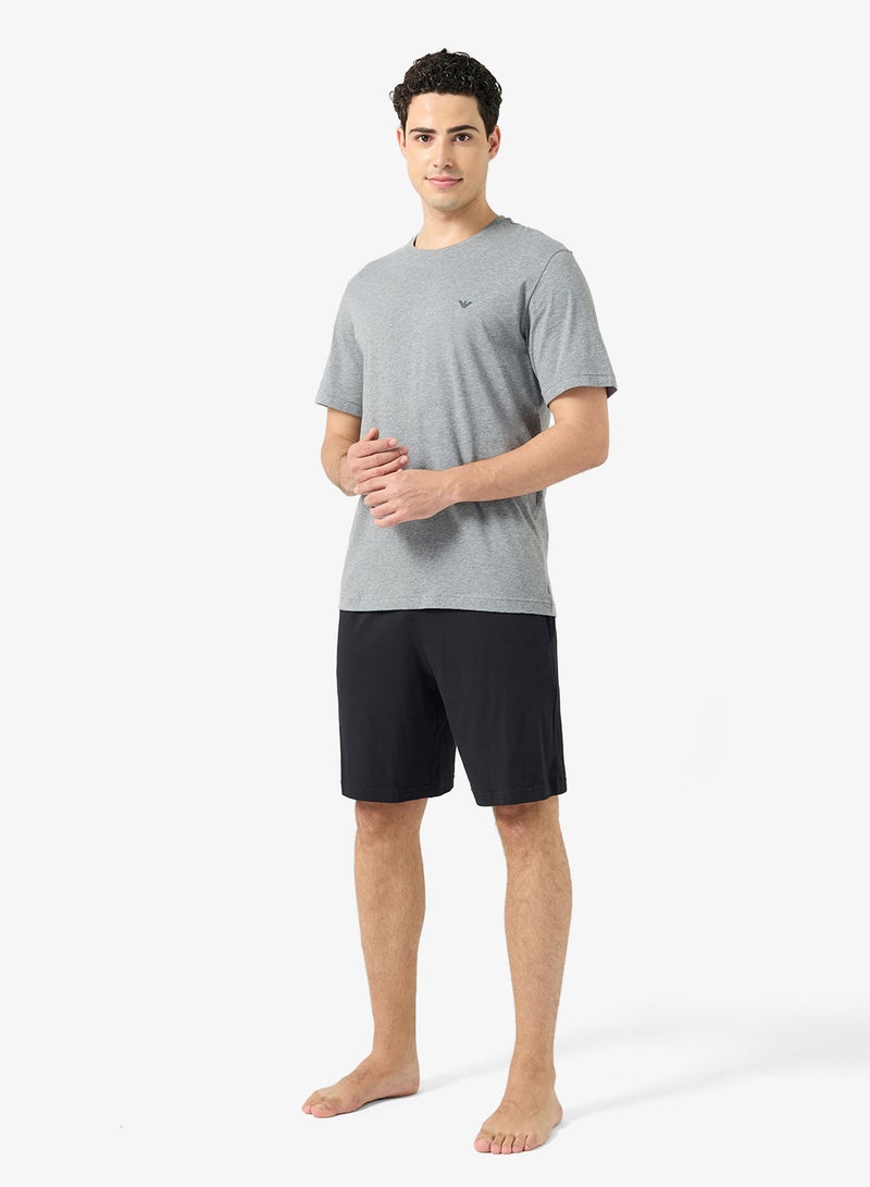 EMPORIO ARMANI Logo T-Shirt And Shorts Set - Image 1