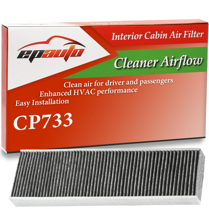 فلتر هواء المقصورة البديل EPAUTO CP733 (CF10733) لسيارات BMW/Mini يتضمن الكربون المنشط