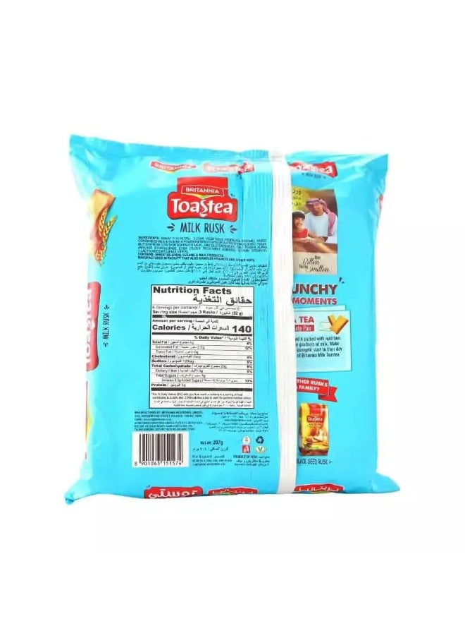 Britannia Britannia Toastea Milk Rusk Crispy Milk Toast- 207gms  - Image 2