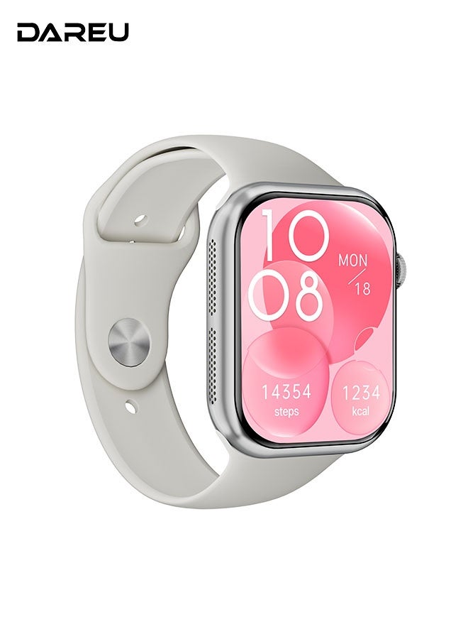 DAREU 2.01" COB Smartwatch with Bluetooth Calling, Wireless Charging, Fitness & Health Tracking, Music Control, and 15-Day Battery Life – Sleek Waterproof Smart Watch for Men & Women - Image 1