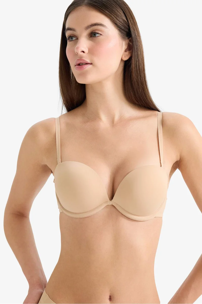 ديفاكتو Micro Covered Half Padded Underwired Strapless Bra