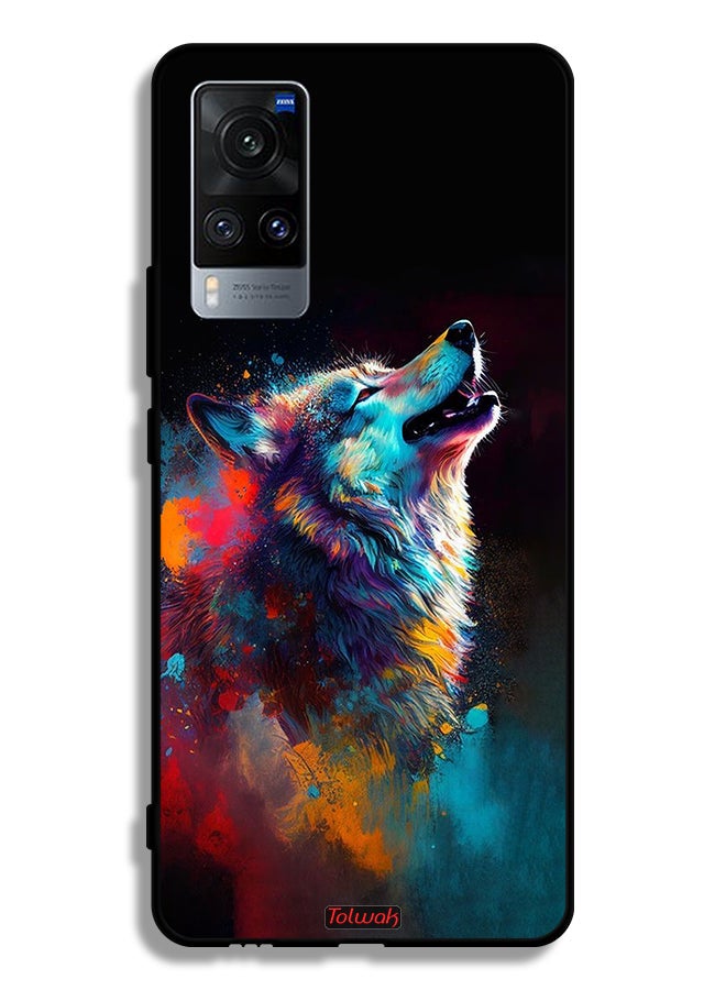 Tolwak Vivo X60t Protective Case Cover Wolf Colorful Art - Image 2