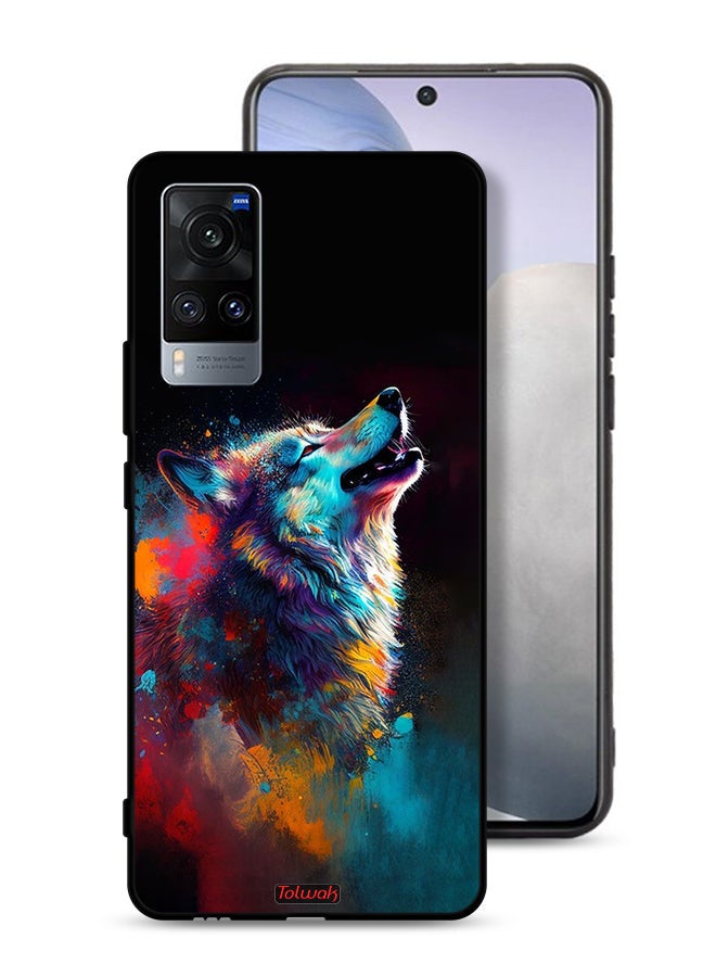 Tolwak Vivo X60t Protective Case Cover Wolf Colorful Art - Image 1
