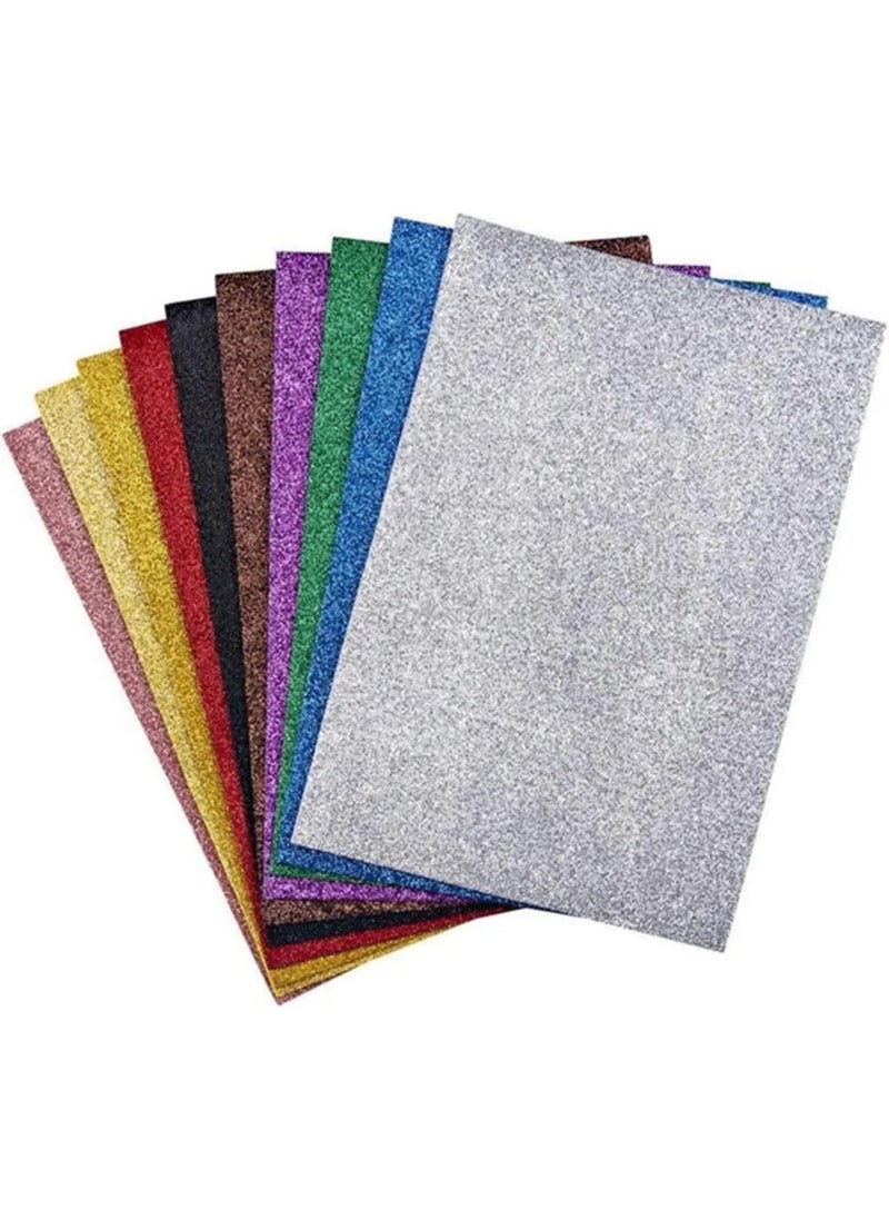 Ticon 50 Pieces A4 Glitter Adhesive Eva 20X30CM Silver  - Image 4