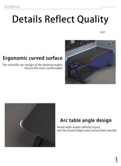 AGD K-Shape Gaming Desk Computer Table Fixed Computer Desk Suitable for E-Sports  - Image 5