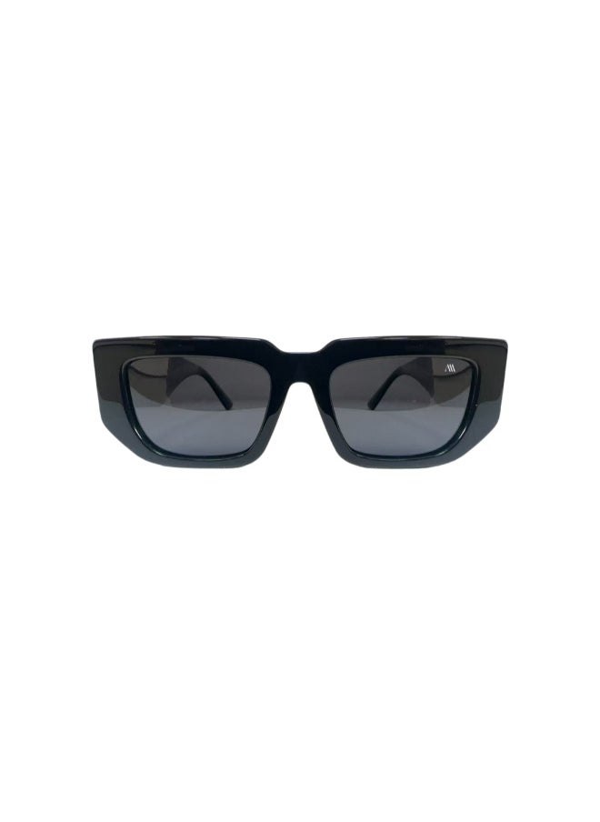 Kemet Eyewear Rectangular Full Rim Unisex Parma Black Gray Lens  - Image 1