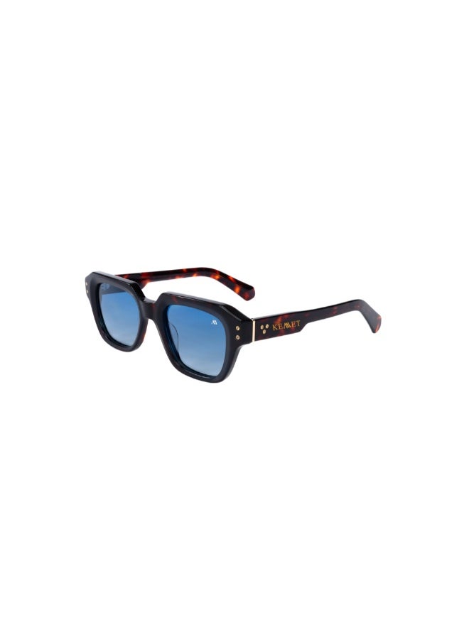 Kemet Eyewear Rectangular Full Rim Unisex Parma Black Gray Lens  - Image 2