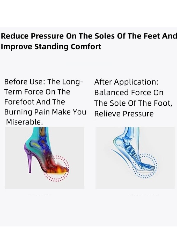 QZ Women's High Heels Anti-Slip And Anti-Pain Forefoot Half Size Pads  - Image 4