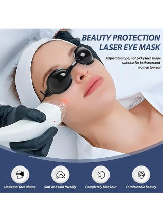 2 قطعة نظارات السلامة بالليزر - العلاج بالضوء الأحمر وعلاج إزالة الشعر بالليزر - نظارات حماية المريض التجميلية IPL ، LED ، علاج مصباح الأشعة فوق البنفسجية - view 5