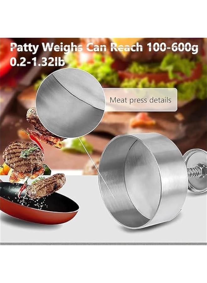 رينكس مكس رجر 14 سم م الميكاكوز، مكس رجر ستالس ستيل مقض ، مكس فطائر رجر قال للتعديل، اداة تشكيل الفطائر، مكس فطائر غير لاصق لمحي الرجر والحفلات والعشاء والشواء، فضي - Image 4