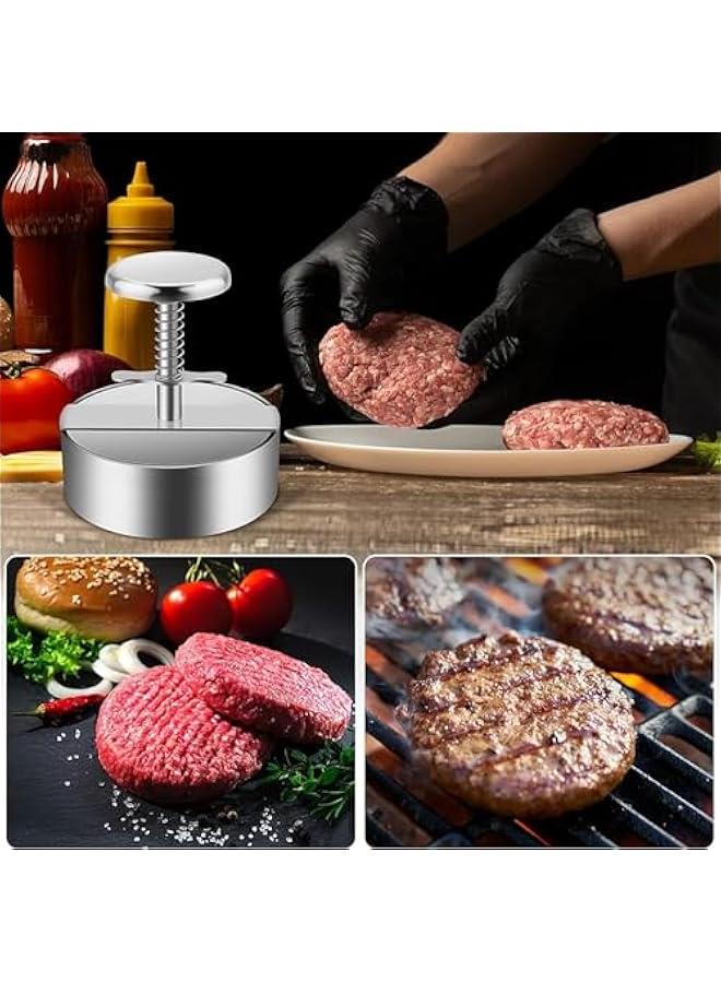 رينكس مكس رجر 14 سم م الميكاكوز، مكس رجر ستالس ستيل مقض ، مكس فطائر رجر قال للتعديل، اداة تشكيل الفطائر، مكس فطائر غير لاصق لمحي الرجر والحفلات والعشاء والشواء، فضي - Image 5