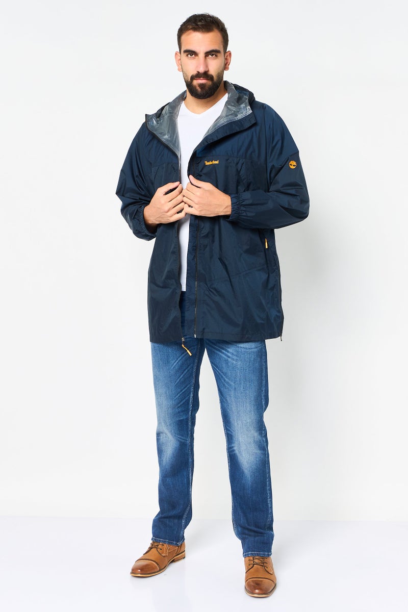 Timberland Men Brand Logo Windbreaker Jacket, Dark Navy - Image 3