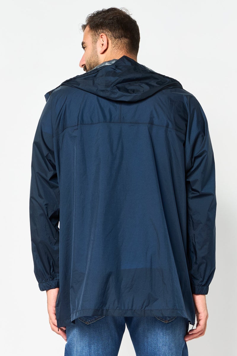 Timberland Men Brand Logo Windbreaker Jacket, Dark Navy - Image 4