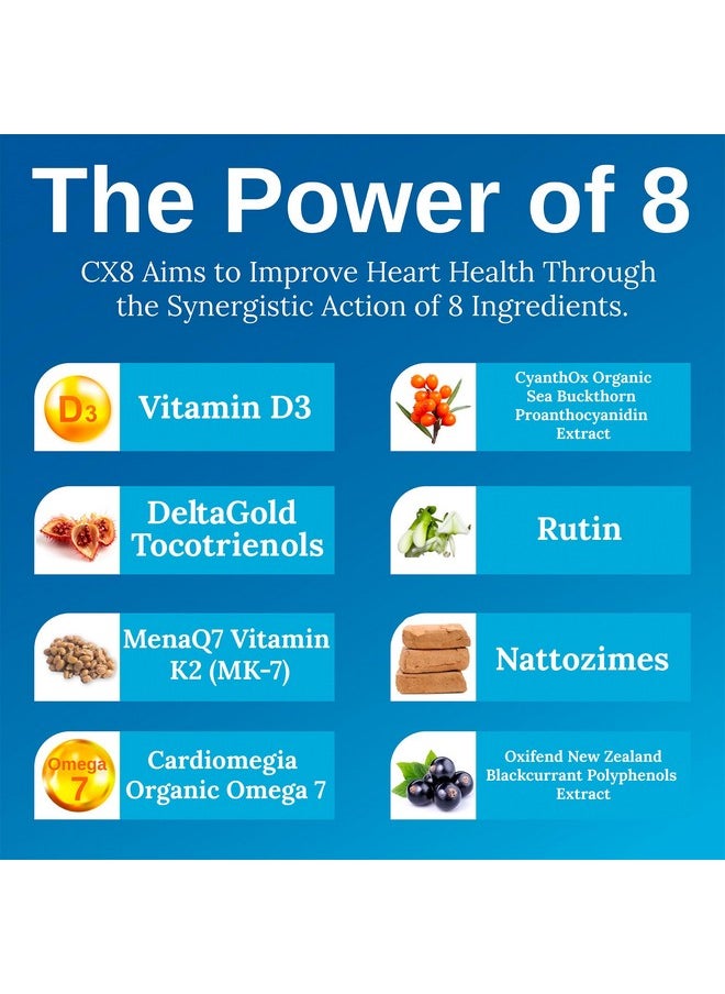 xtendlife - Xtendlife CX8 Heart Health Supplement - Heart Health Supplement with Vitamin K2, Sea Buckthorn, and Vitamin D- High-Potency Formula for Optimal Cardiovascular Support - Image 1