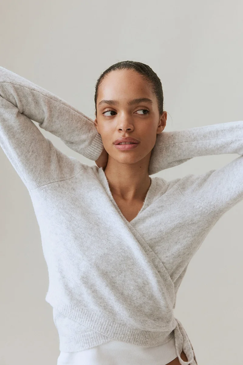 H&M Fine-knit wrap cardigan