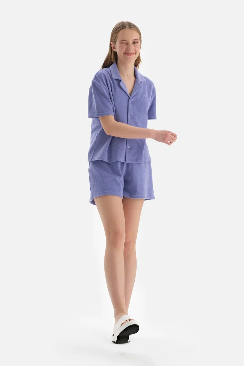 داجي Lilac Towel Shorts