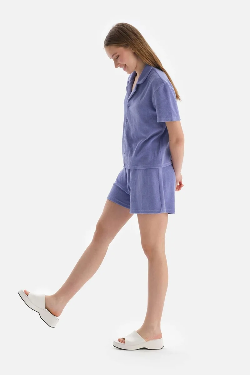 داجي Lilac Towel Shorts