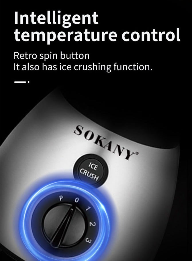 سوكاني خلاط 2 في 1 مع مطحنة، شفرة من الفولاذ المقاوم للصدأ، حماية من الحرارة الزائدة، للخلط والطحن والفرم، مثالي للعصائر والقهوة والأعشاب والتوابل، وظيفة 3 سرعات، 1.5 لتر 400 وات، SK-149S - Image 4