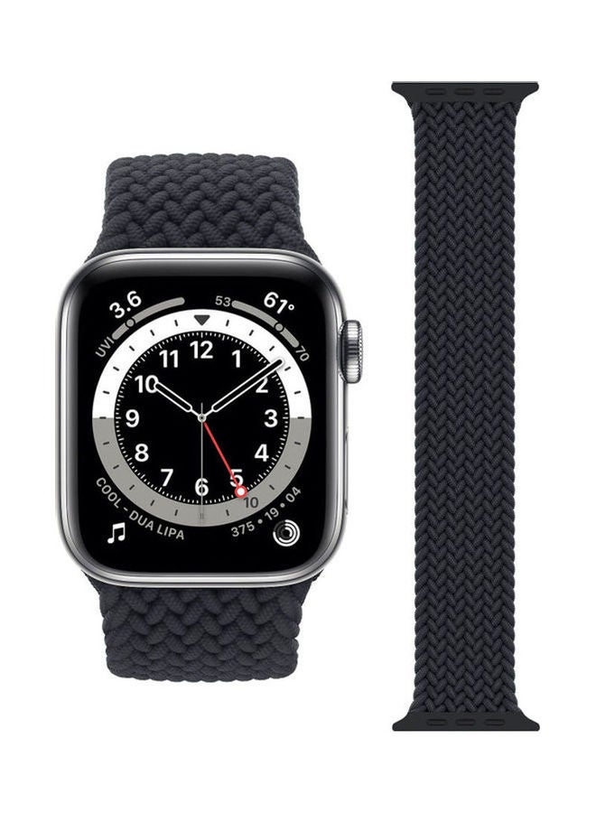 HuHa Replacement Strap Watchband For Apple Watch Series 7 41mm / 6 / SE / 5 / 4 40mm / 3 / 2 / 1 38mm Black - Image 1