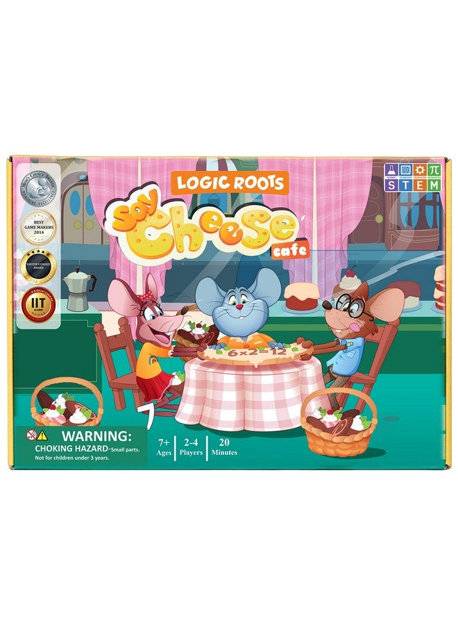 Logic Roots Say Cheese Multiplication Game - Fun Math Board Game for 7-10 Year Olds, Easy Start Advanced STEM Toy, Perfect Educational Gift for Girls & Boys, Homeschoolers, Grade 2 and Up - Image 1