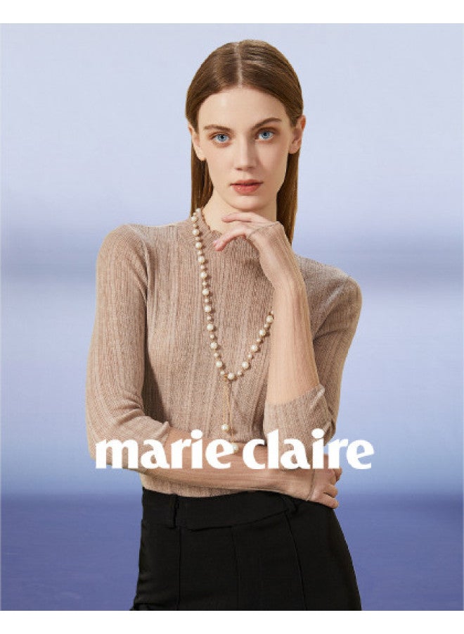 Marie Claire Autumn Recommended French Style Youthful Slimming Fashion Fitted Knitwear For Layering Or Outerwear - Image 1