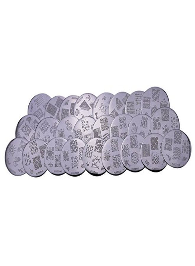 PUEEN Nail Art Stamp Collection Set 24E  Love Elements  New Unique Set Of 24 Nailart Polish Stamping Manicure Image Plates Accessories Kit (Totaling 144 Images) With Bonus Storage Casebh000018 - Image 4