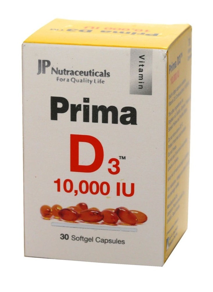 jp Prima D3 Vitamin Capsules 10,000IU 