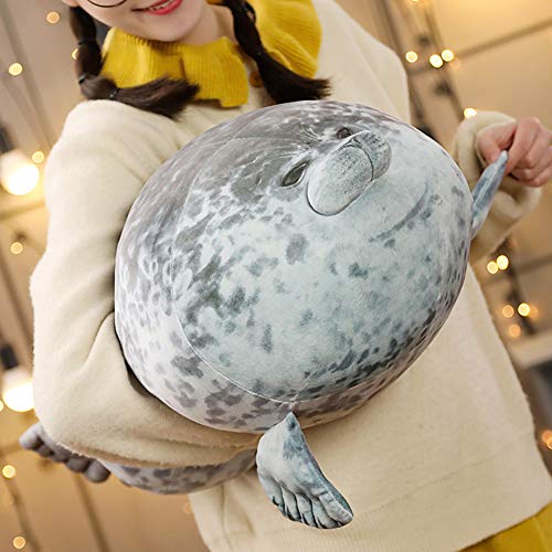 EHOTONG Cute Blob Seal Pillow Chubby Seal Plush Hug Pillow Soft Stuffed Animal Toy Gray24 - Image 1
