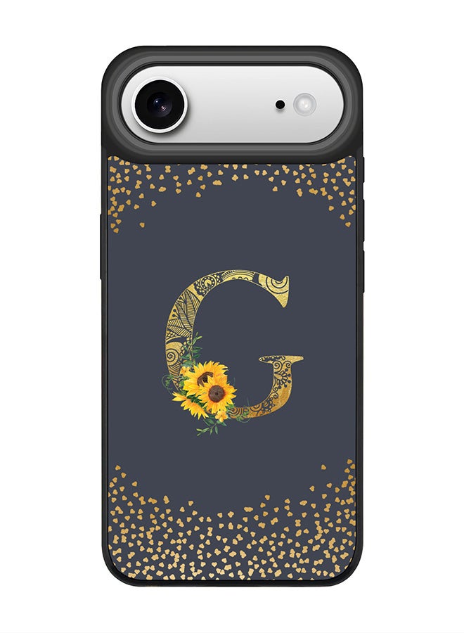 Stylizedd iPhone Air Case, [Compatible with MagSafe] Slim Magnetic cover Phone Case iPhone Air -Custom Floral Monogram - G  (Grey ) - Image 1
