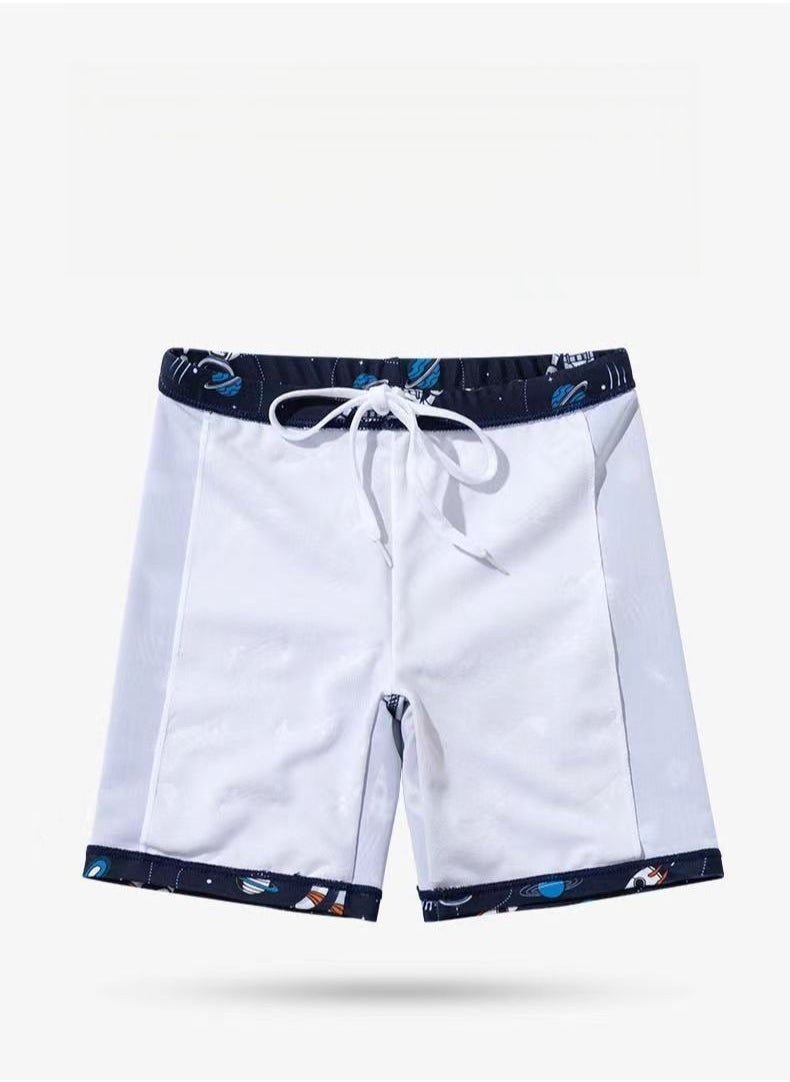 2023 Children's Sunscreen Quick-Drying Swimsuit Swimming Training Hot Spring Suit Professional Five-Point Boy Short-Sleeved Split Suit  - Image 3