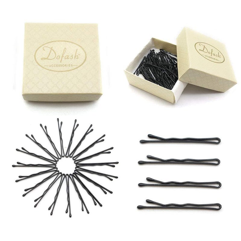 Dofash 100Pcs Bobby Pins Hair Pins Steel Hair Clips 35Cm138 Hair Accessories For Girls Black
