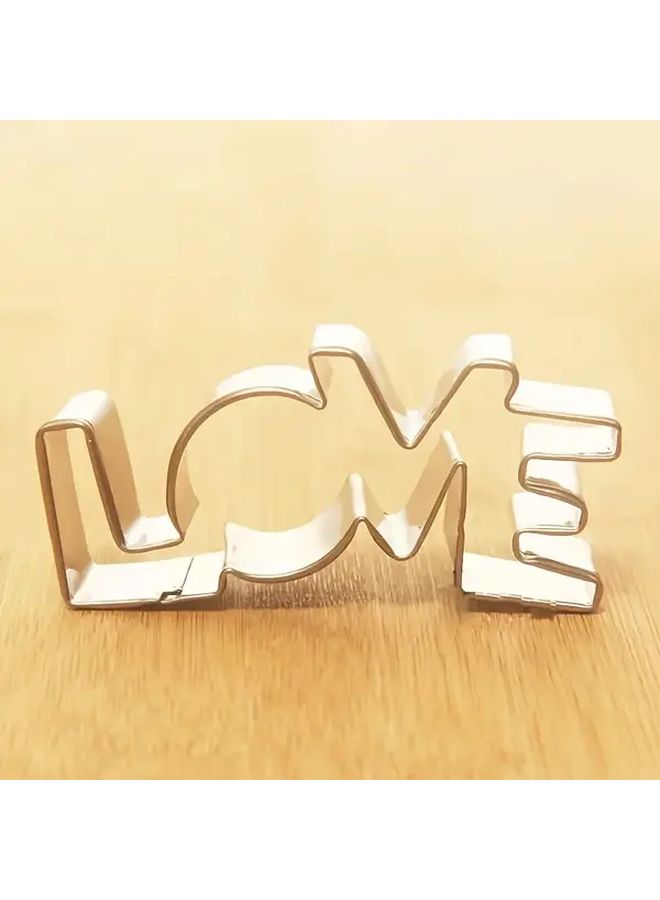 2Pcs Stainless Steel Love Cookie Cutter Set For Baking Wedding Cake Decorating - Image 2