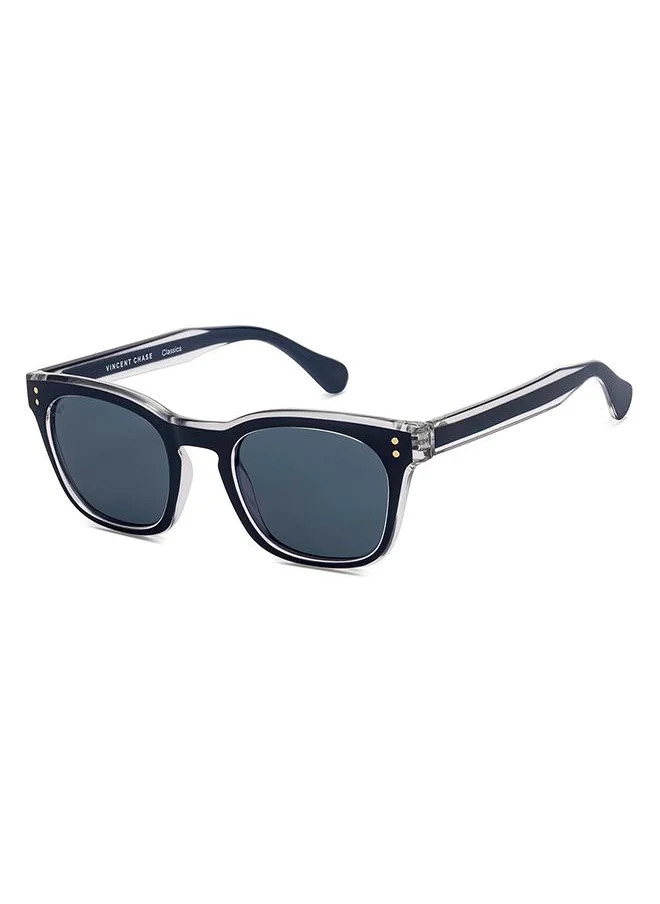 VINCENT CHASE Full Rim Square Classics Branded Latest And Stylish Sunglasses Polarized And 100% UV Protected Unisex Large VC S16745
